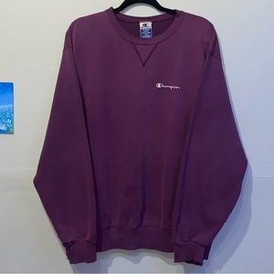 90’s Champion Purple Distressed Sweatshirt Sz XL